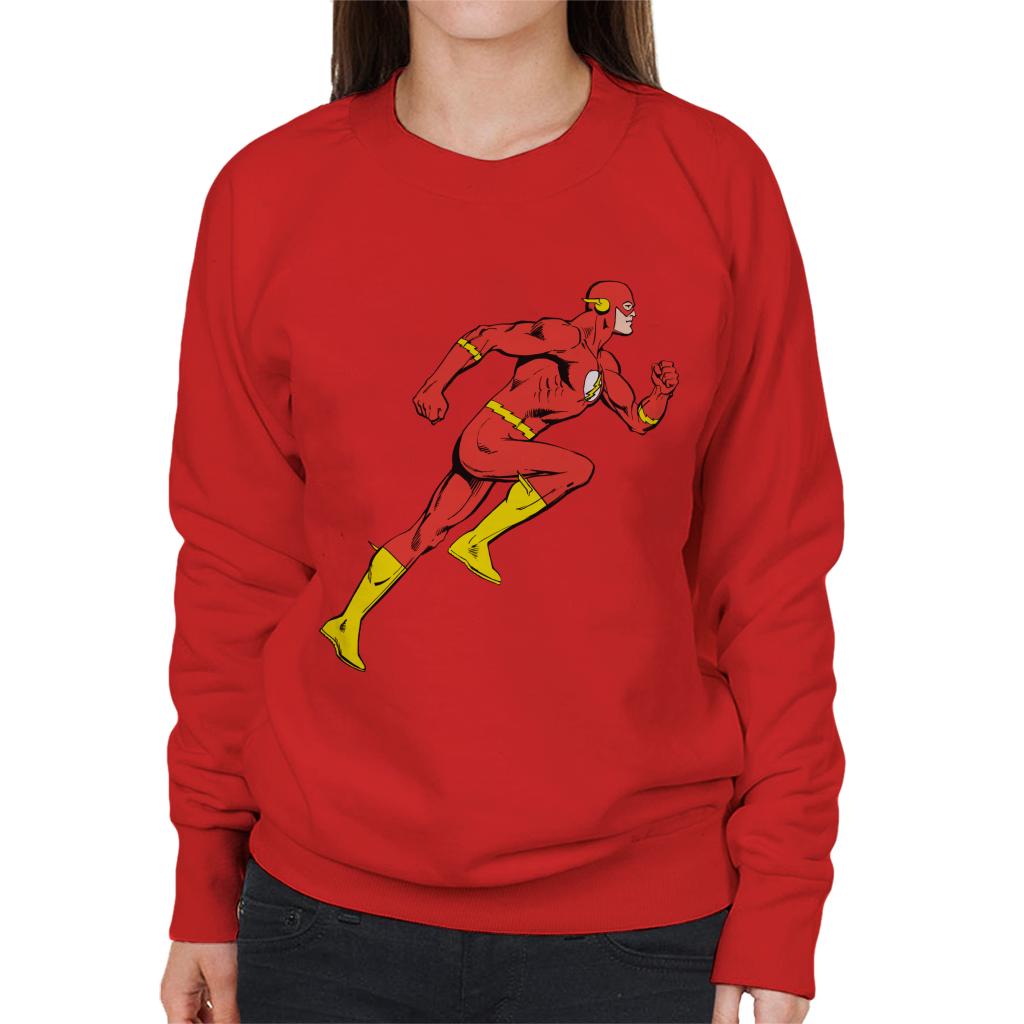 The Flash Comic Running Women's Sweatshirt-ALL + EVERY