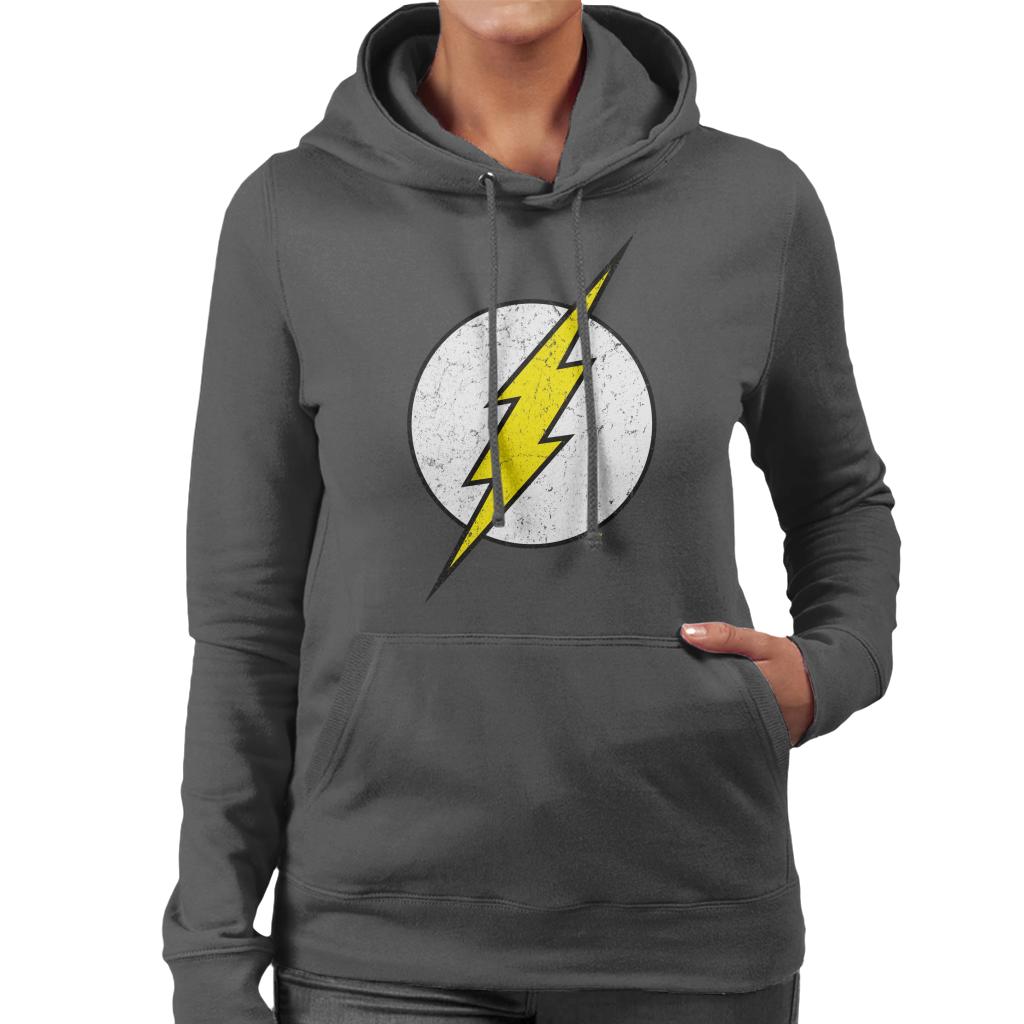 The Flash Lightning Bolt Logo Women's Hooded Sweatshirt-ALL + EVERY