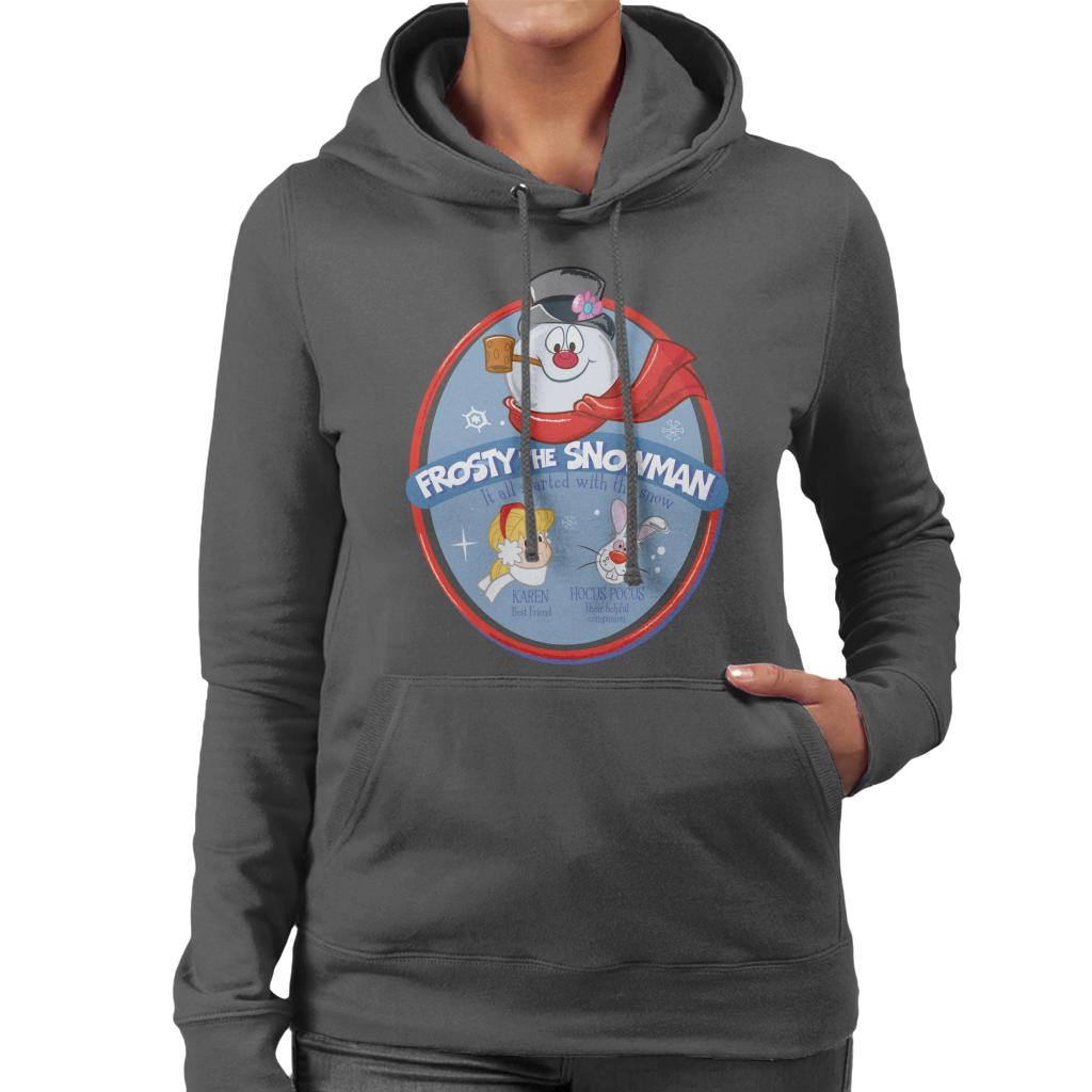 Frosty The Snowman It All Started With The Snow Women's Hooded Sweatshirt-ALL + EVERY