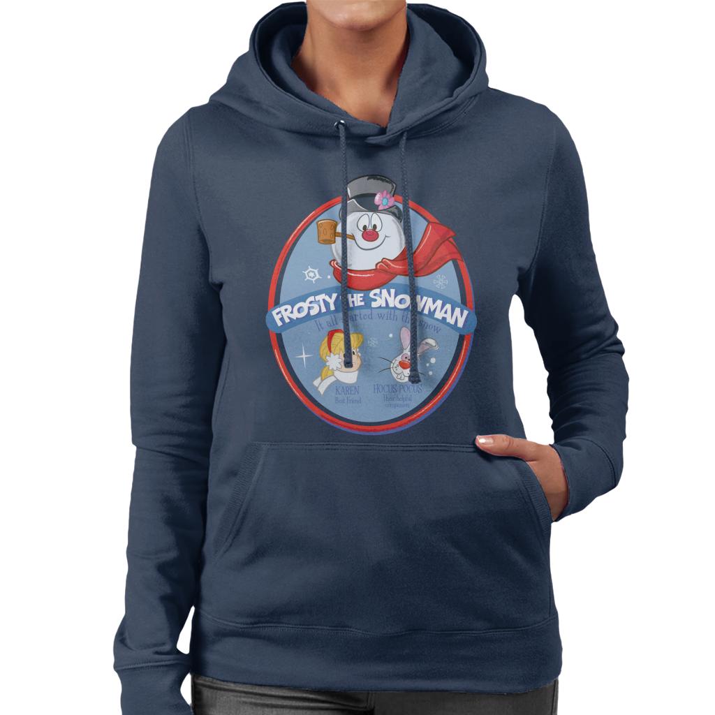 Frosty The Snowman It All Started With The Snow Women's Hooded Sweatshirt-ALL + EVERY