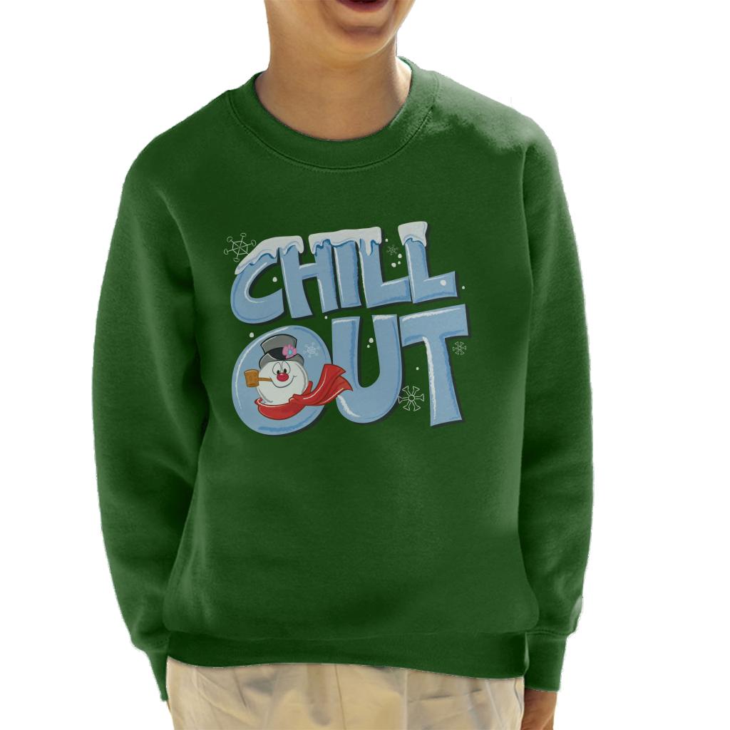 Frosty The Snowman Chill Out Kid's Sweatshirt-ALL + EVERY