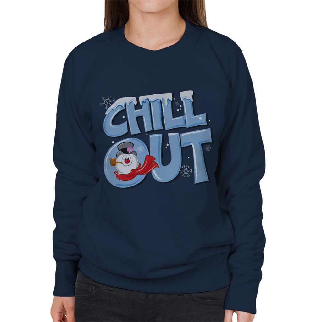 Frosty The Snowman Chill Out Women's Sweatshirt-ALL + EVERY