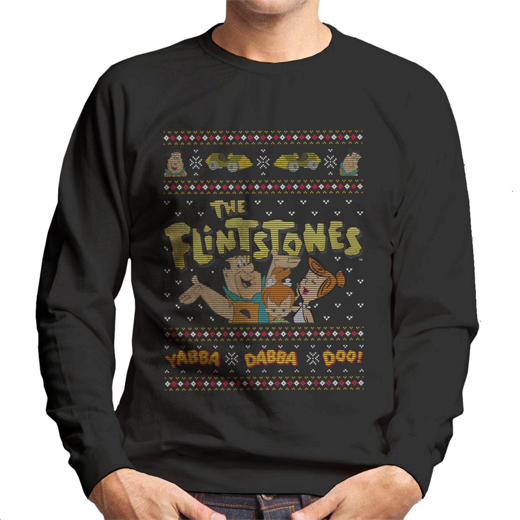 The Flintstones Christmas Yabba Dabba Doo Men's Sweatshirt-ALL + EVERY