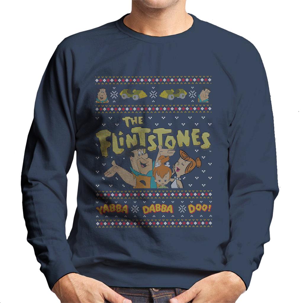 The Flintstones Christmas Yabba Dabba Doo Men's Sweatshirt-ALL + EVERY