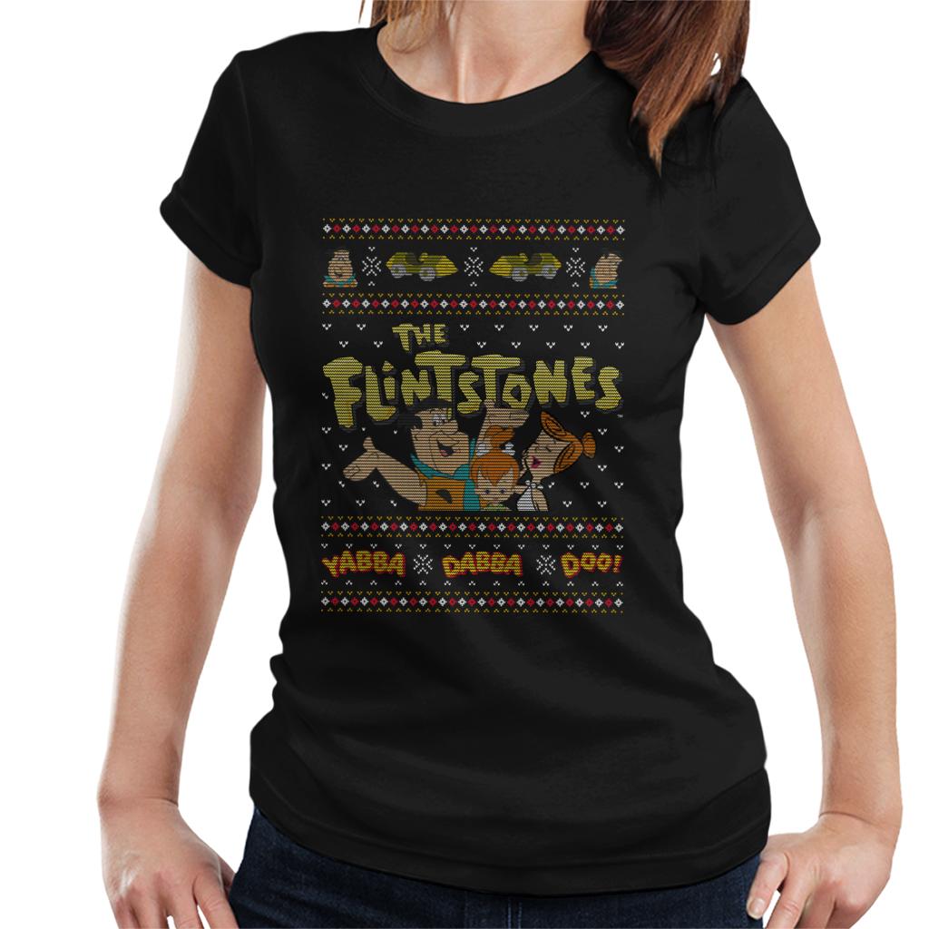 The Flintstones Christmas Yabba Dabba Doo Women's T-Shirt-ALL + EVERY