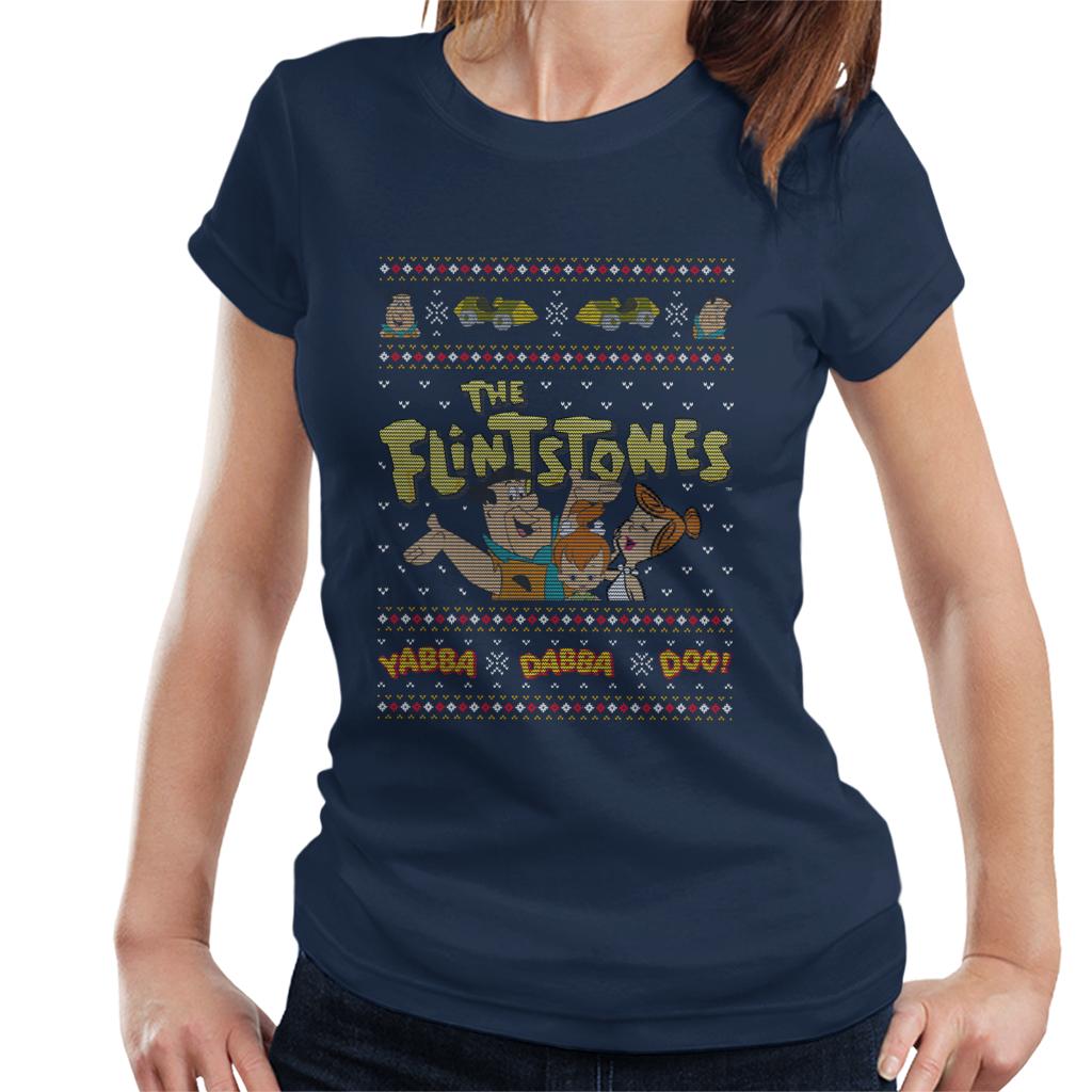 The Flintstones Christmas Yabba Dabba Doo Women's T-Shirt-ALL + EVERY