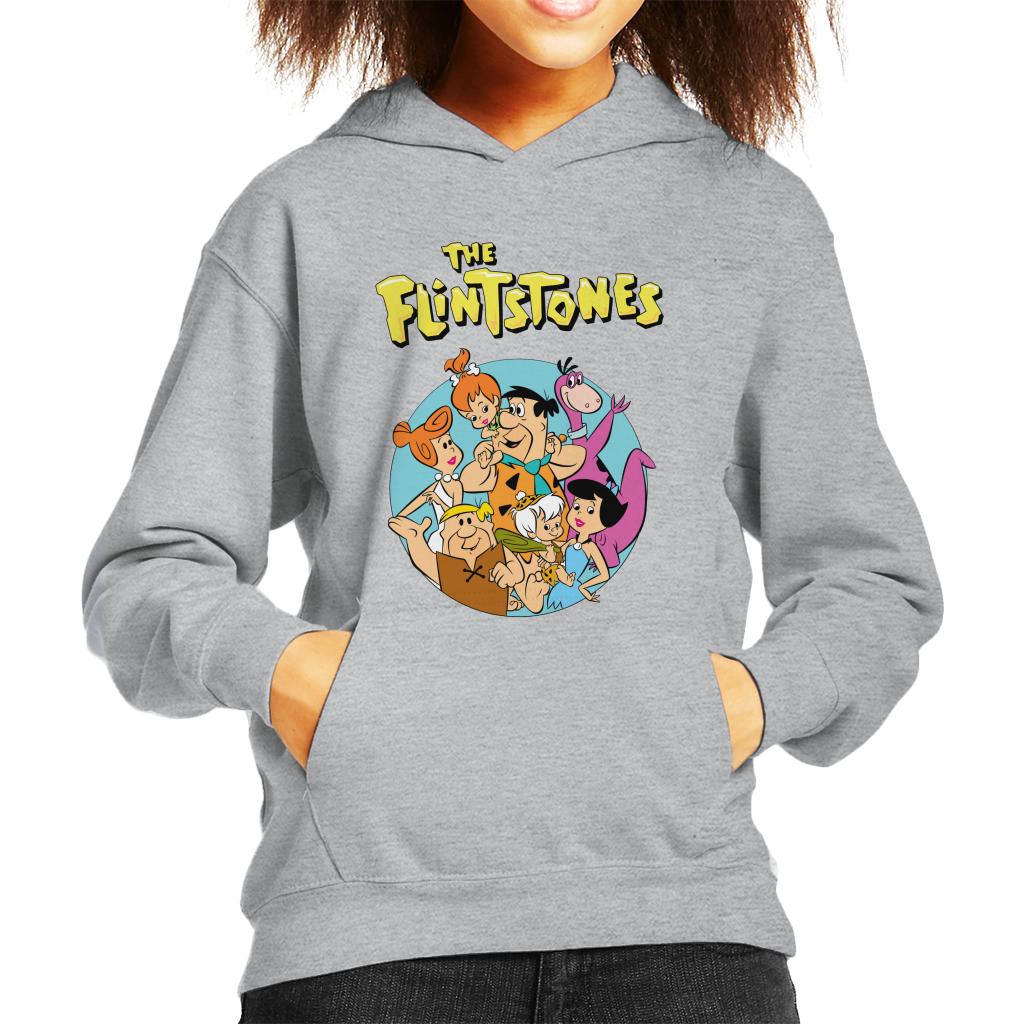 The Flintstones Characters Together Kid's Hooded Sweatshirt-ALL + EVERY