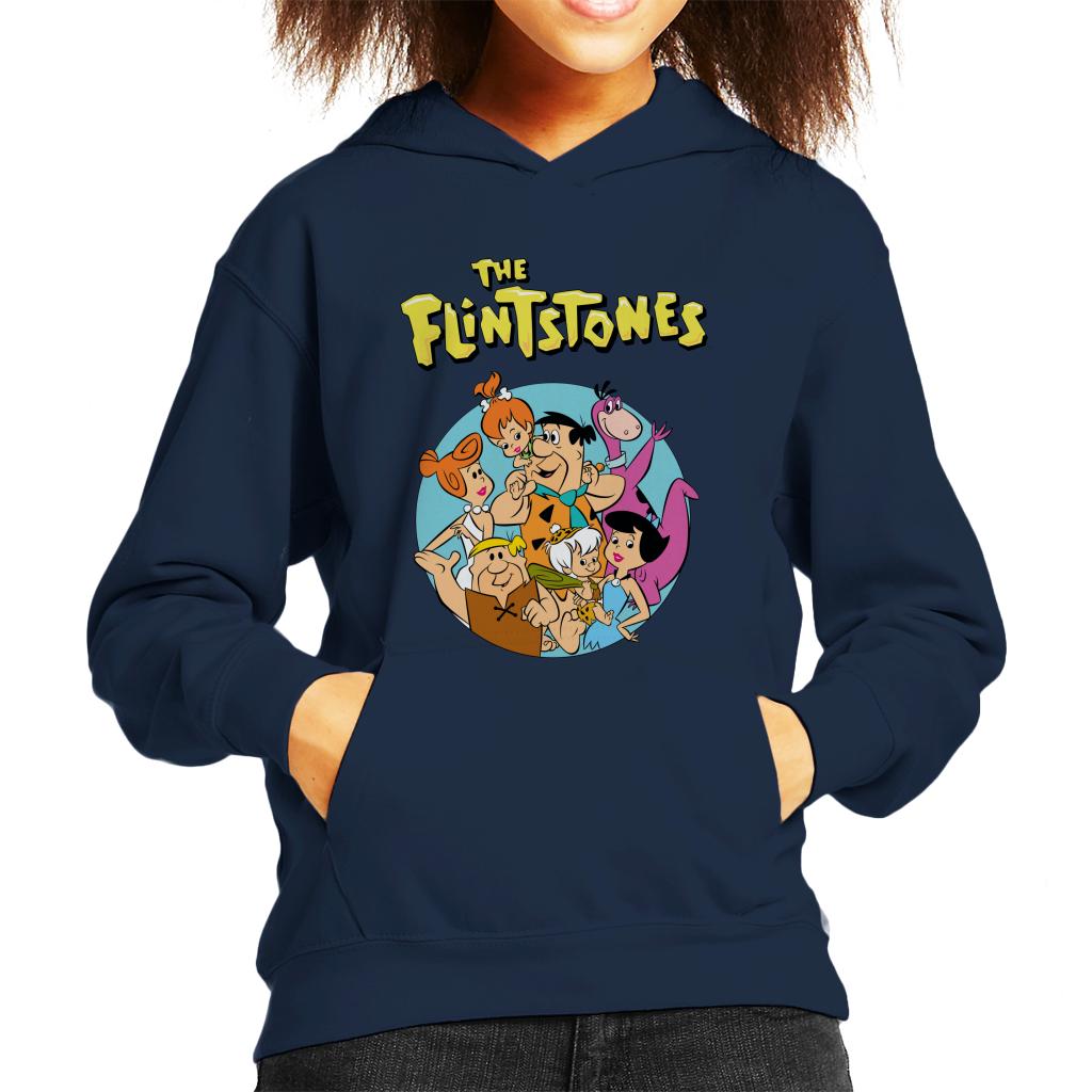 The Flintstones Characters Together Kid's Hooded Sweatshirt-ALL + EVERY