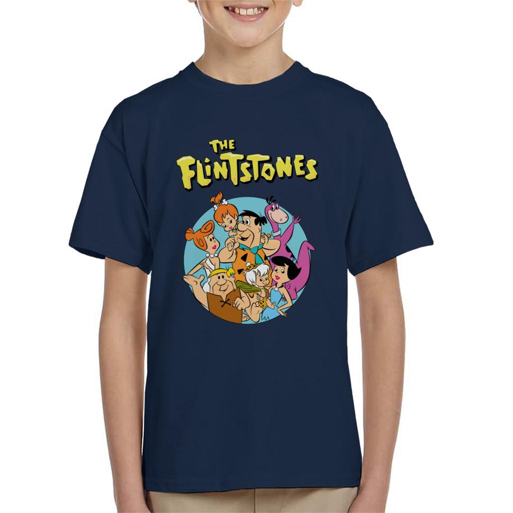 The Flintstones Characters Together Kid's T-Shirt-ALL + EVERY