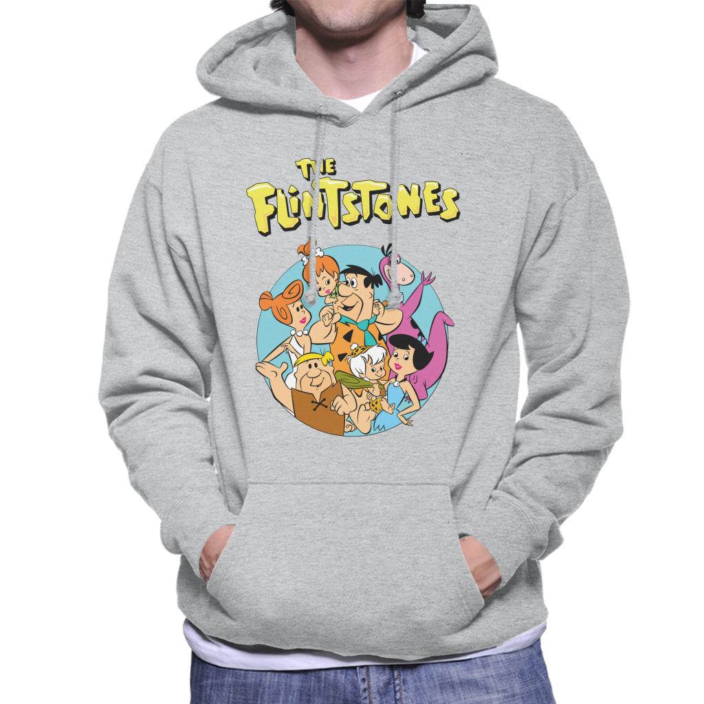 The Flintstones Characters Together Men's Hooded Sweatshirt-ALL + EVERY