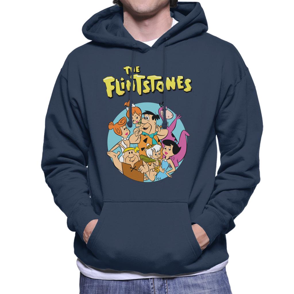 The Flintstones Characters Together Men's Hooded Sweatshirt-ALL + EVERY