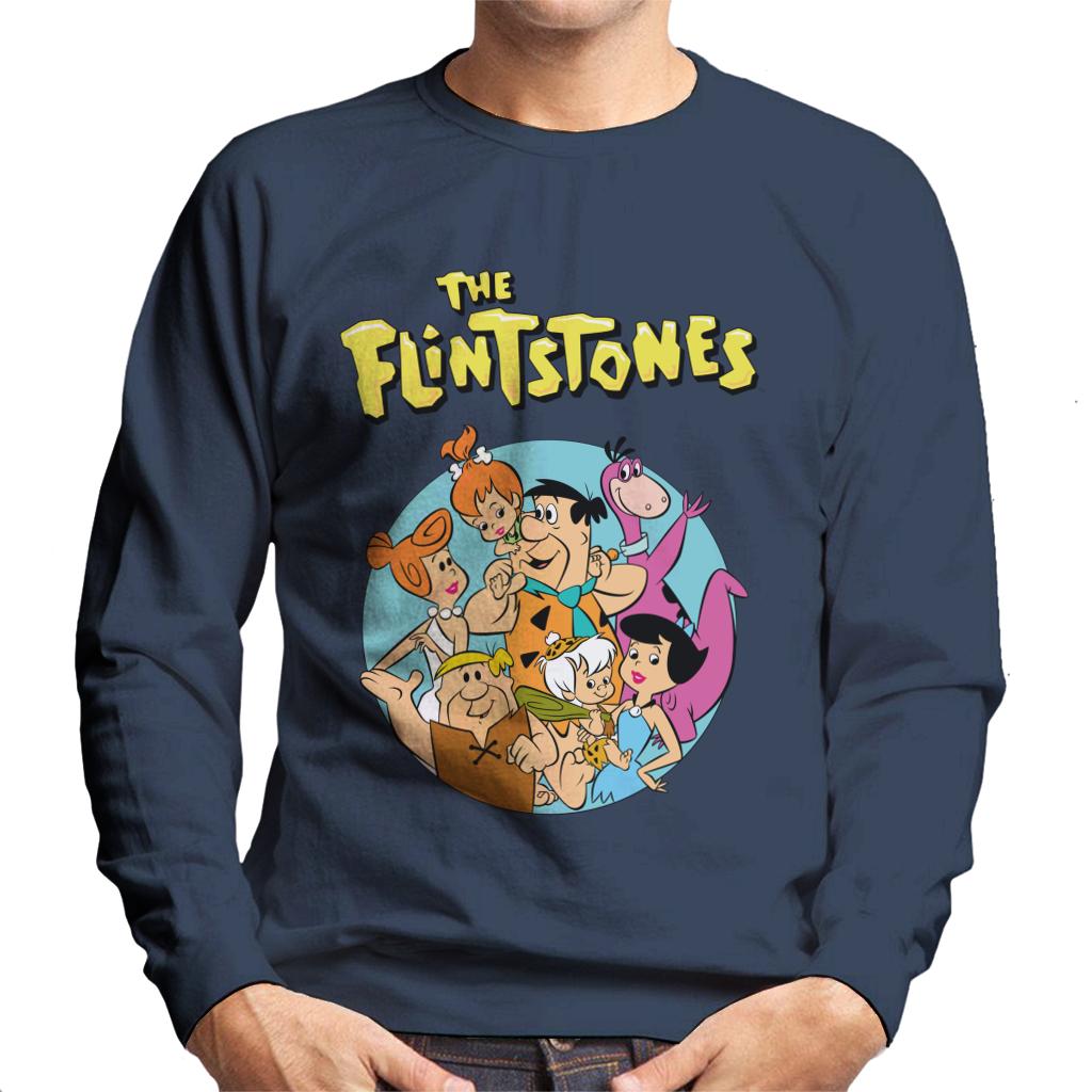 The Flintstones Characters Together Men's Sweatshirt-ALL + EVERY