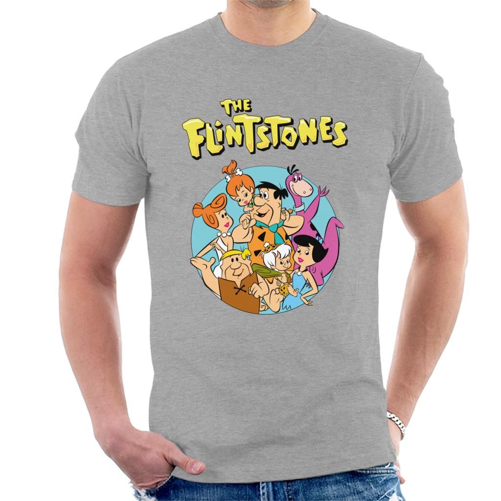 The Flintstones Characters Together Men's T-Shirt-ALL + EVERY