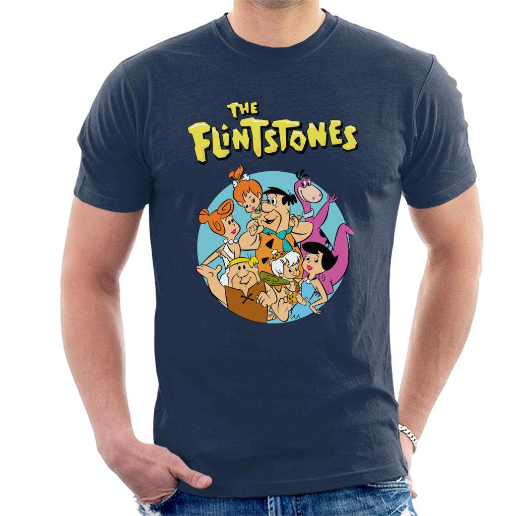 The Flintstones Characters Together Men's T-Shirt-ALL + EVERY