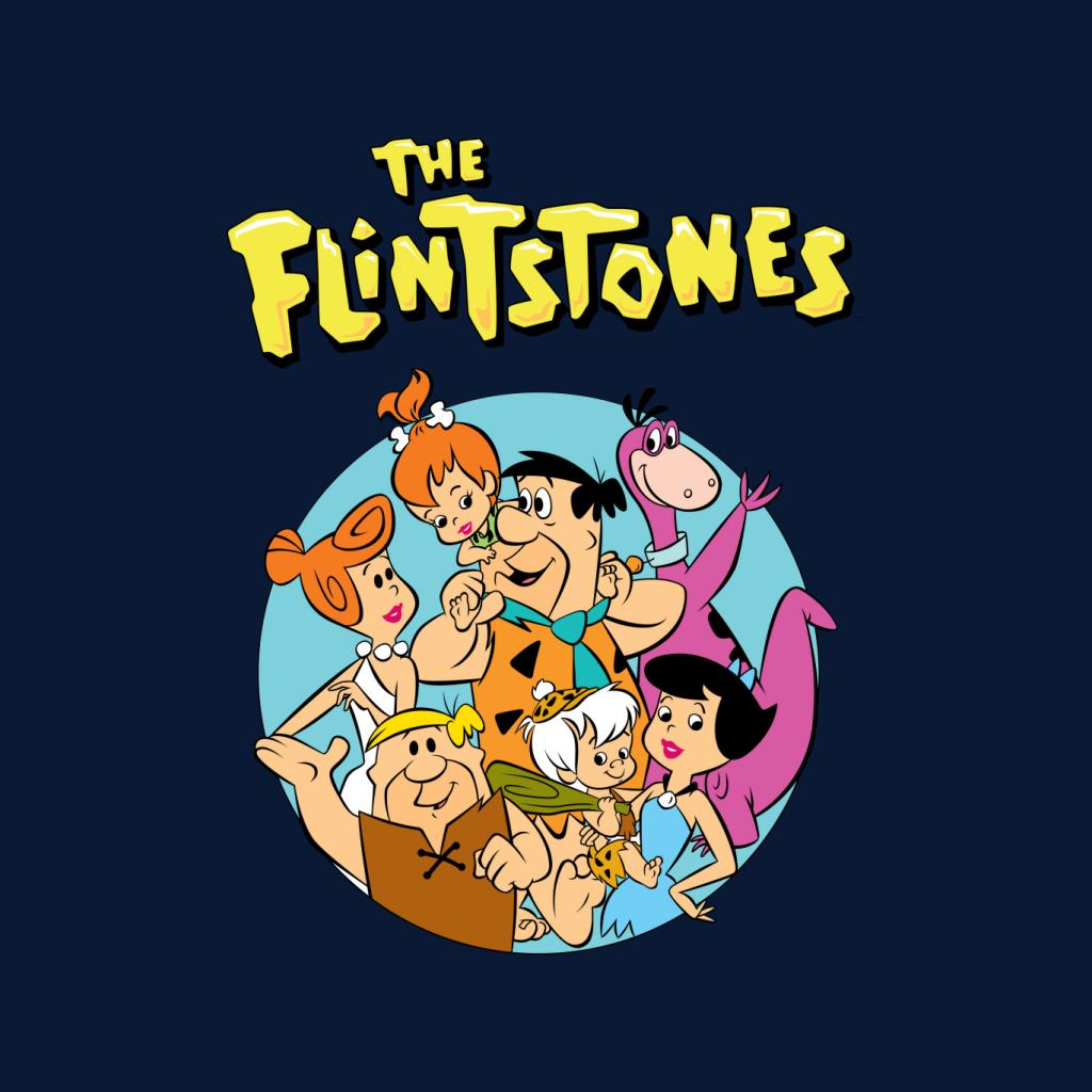 The Flintstones Characters Together Men's T-Shirt-ALL + EVERY