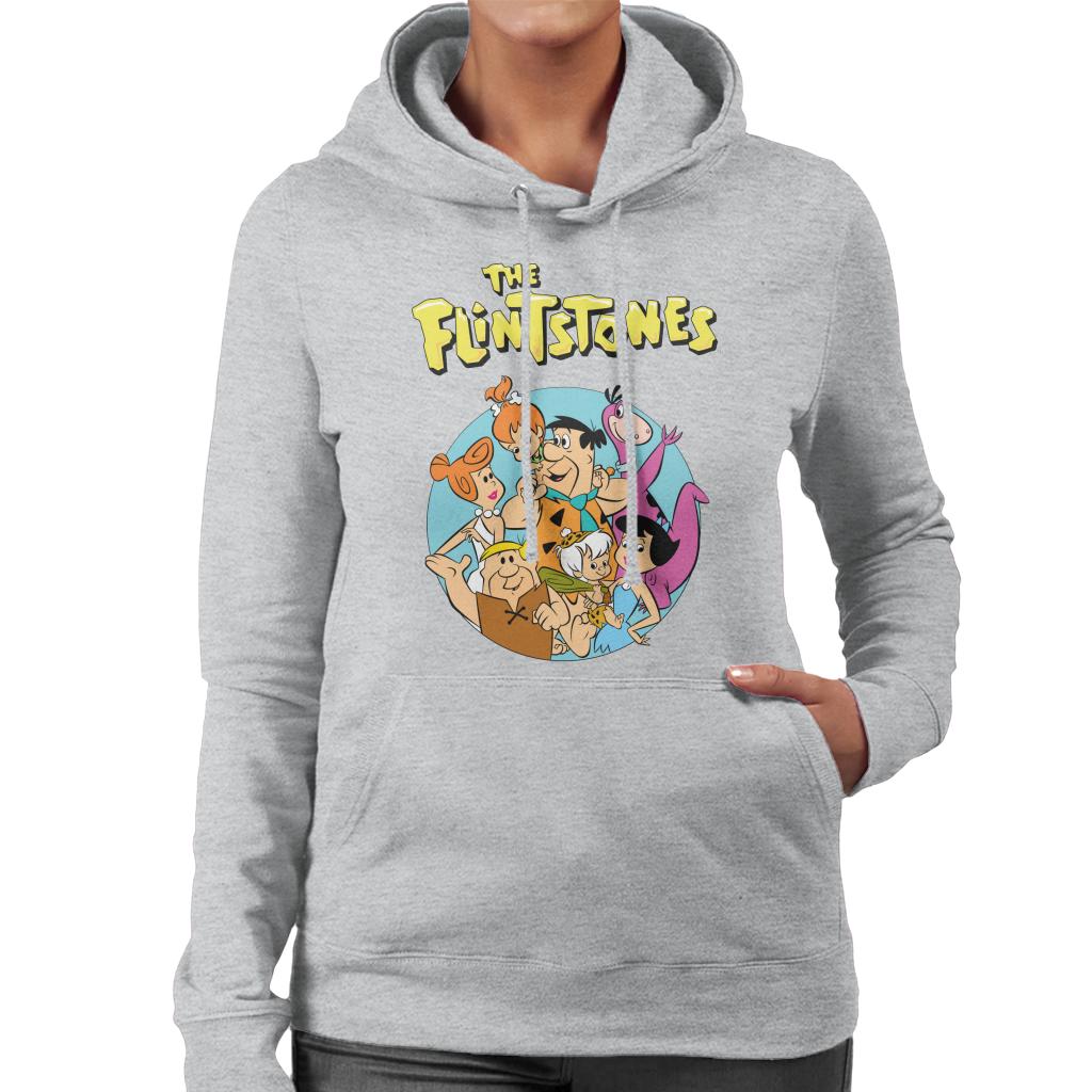 The Flintstones Characters Together Women's Hooded Sweatshirt-ALL + EVERY