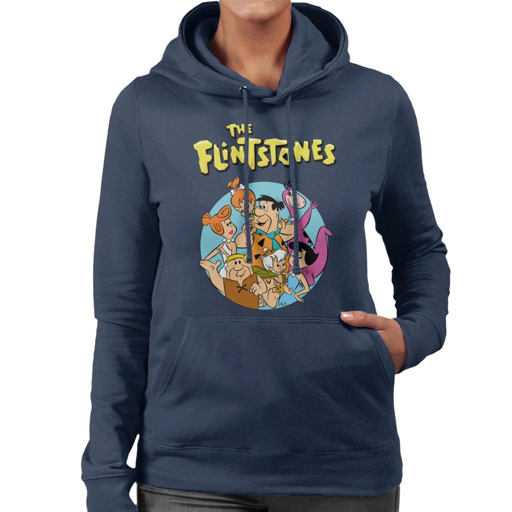 The Flintstones Characters Together Women's Hooded Sweatshirt-ALL + EVERY