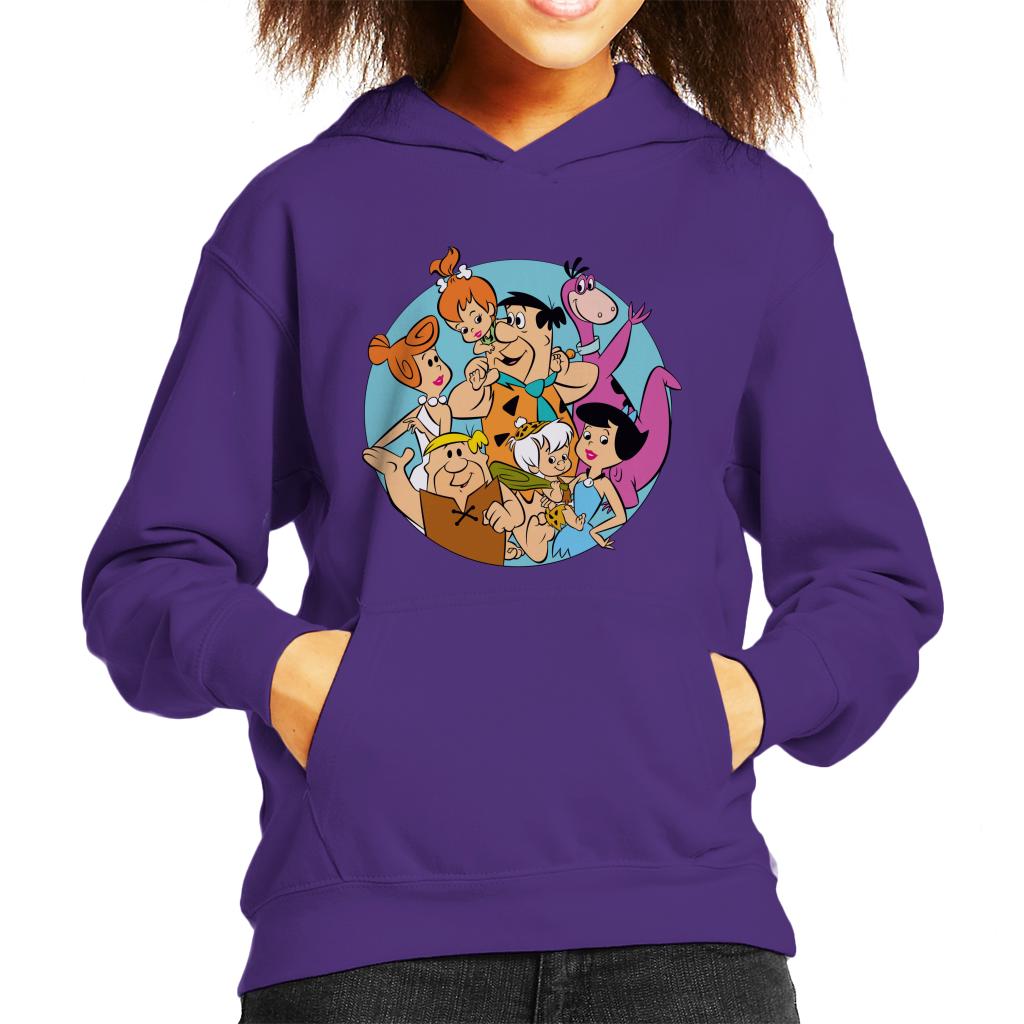 The Flintstones Family Portrait Kid's Hooded Sweatshirt-ALL + EVERY