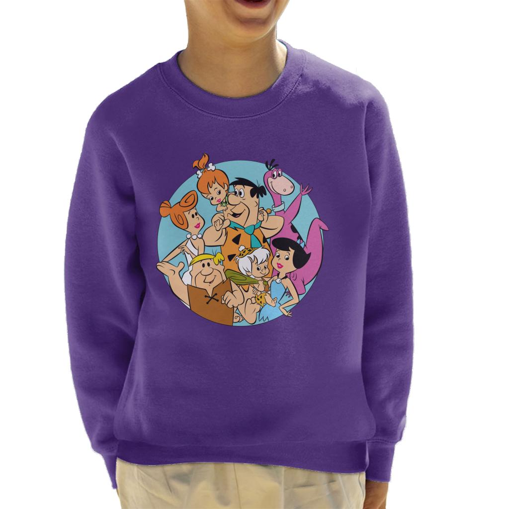 The Flintstones Family Portrait Kid's Sweatshirt-ALL + EVERY