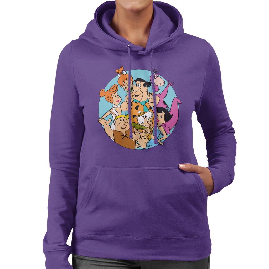 The Flintstones Family Portrait Women's Hooded Sweatshirt-ALL + EVERY