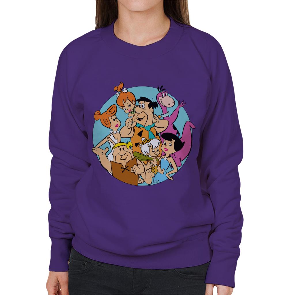 The Flintstones Family Portrait Women's Sweatshirt-ALL + EVERY