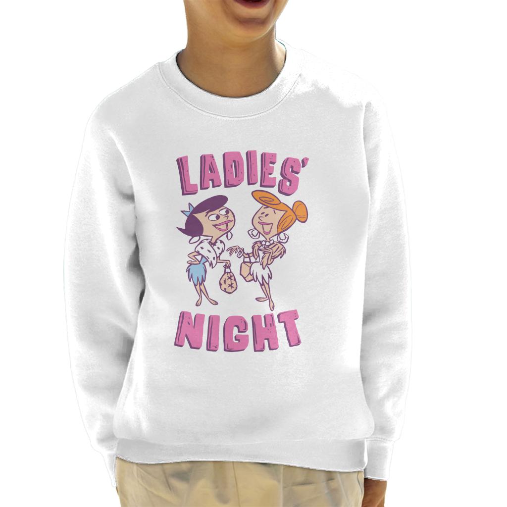 The Flintstones Betty And Wilma Ladies Night Kid's Sweatshirt-ALL + EVERY