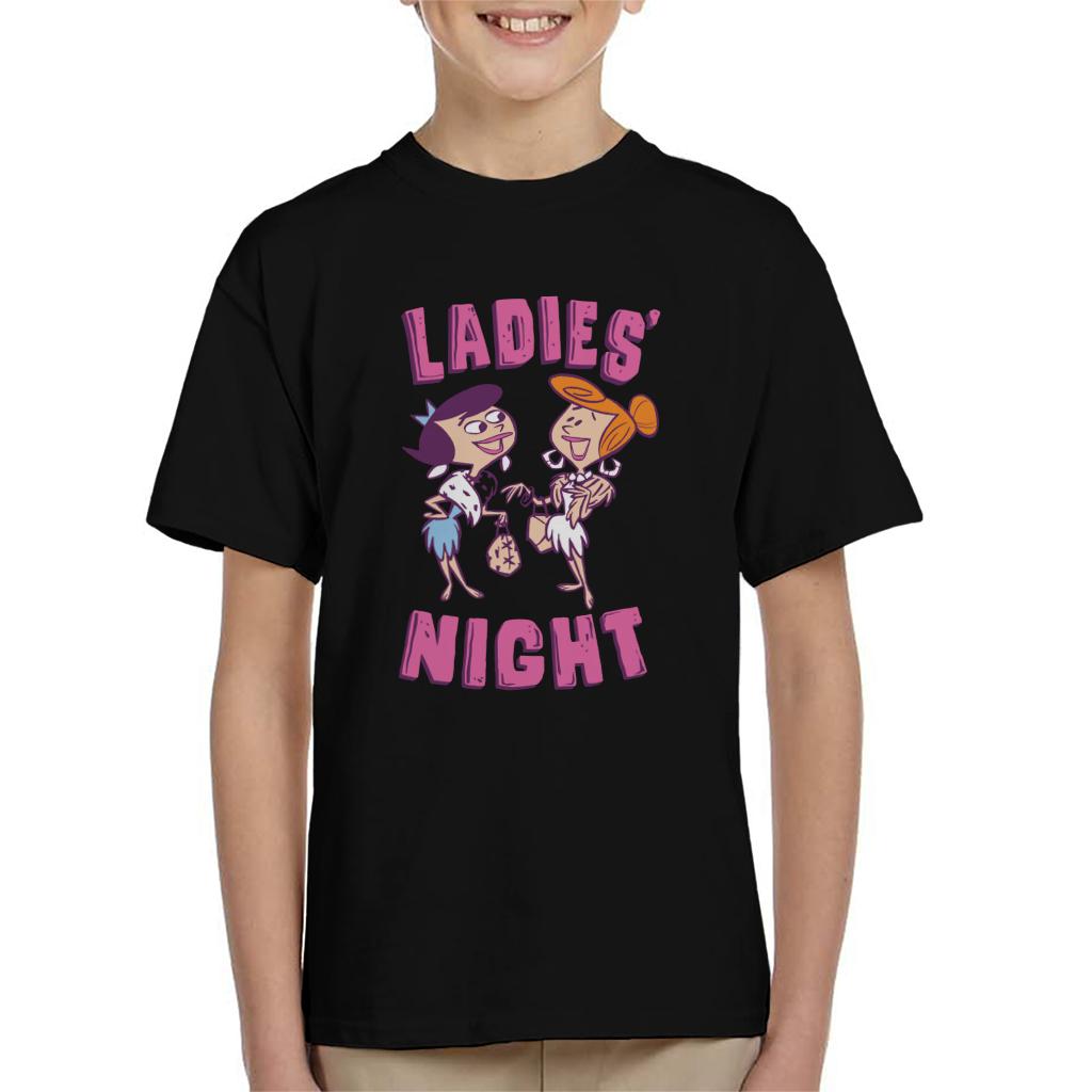 The Flintstones Betty And Wilma Ladies Night Kid's T-Shirt-ALL + EVERY