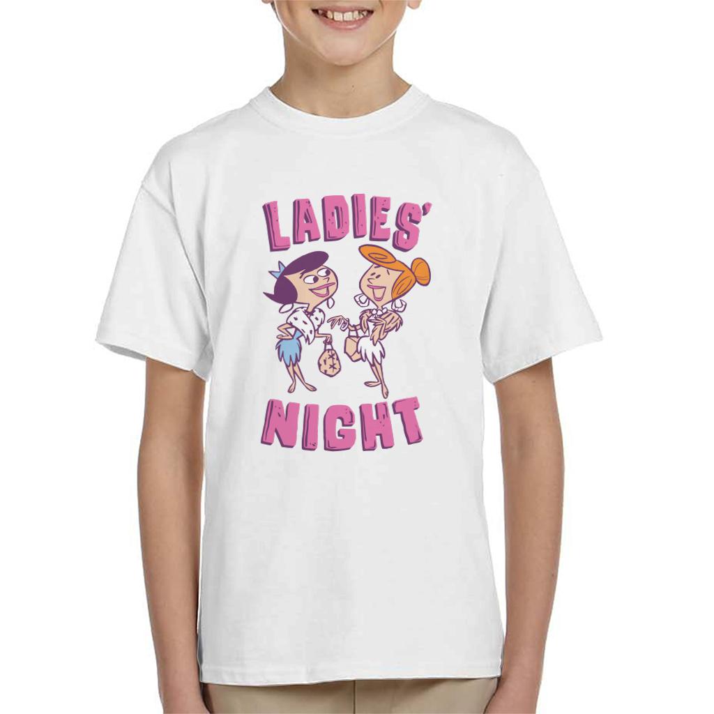 The Flintstones Betty And Wilma Ladies Night Kid's T-Shirt-ALL + EVERY