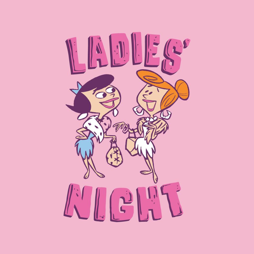 The Flintstones Betty And Wilma Ladies Night Women's T-Shirt-ALL + EVERY