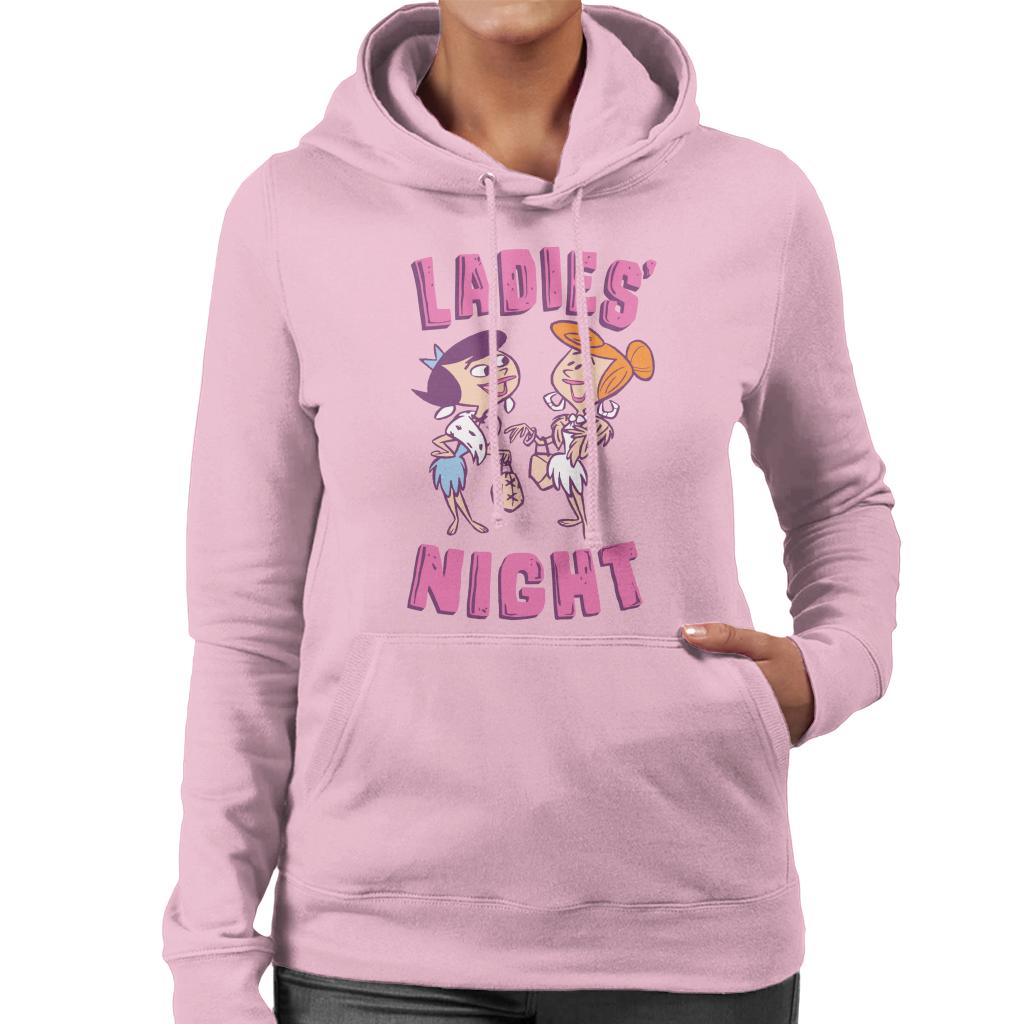 The Flintstones Betty And Wilma Ladies Night Women's Hooded Sweatshirt-ALL + EVERY