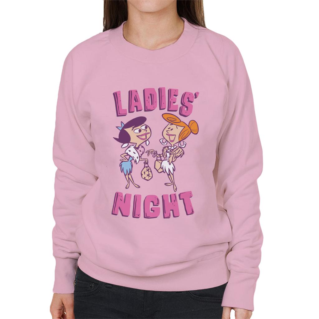 The Flintstones Betty And Wilma Ladies Night Women's Sweatshirt-ALL + EVERY