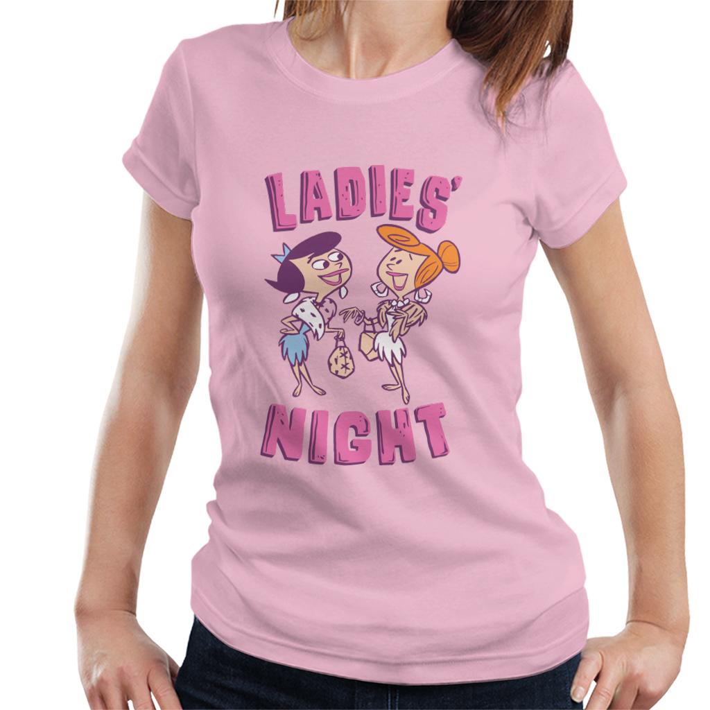 The Flintstones Betty And Wilma Ladies Night Women's T-Shirt-ALL + EVERY