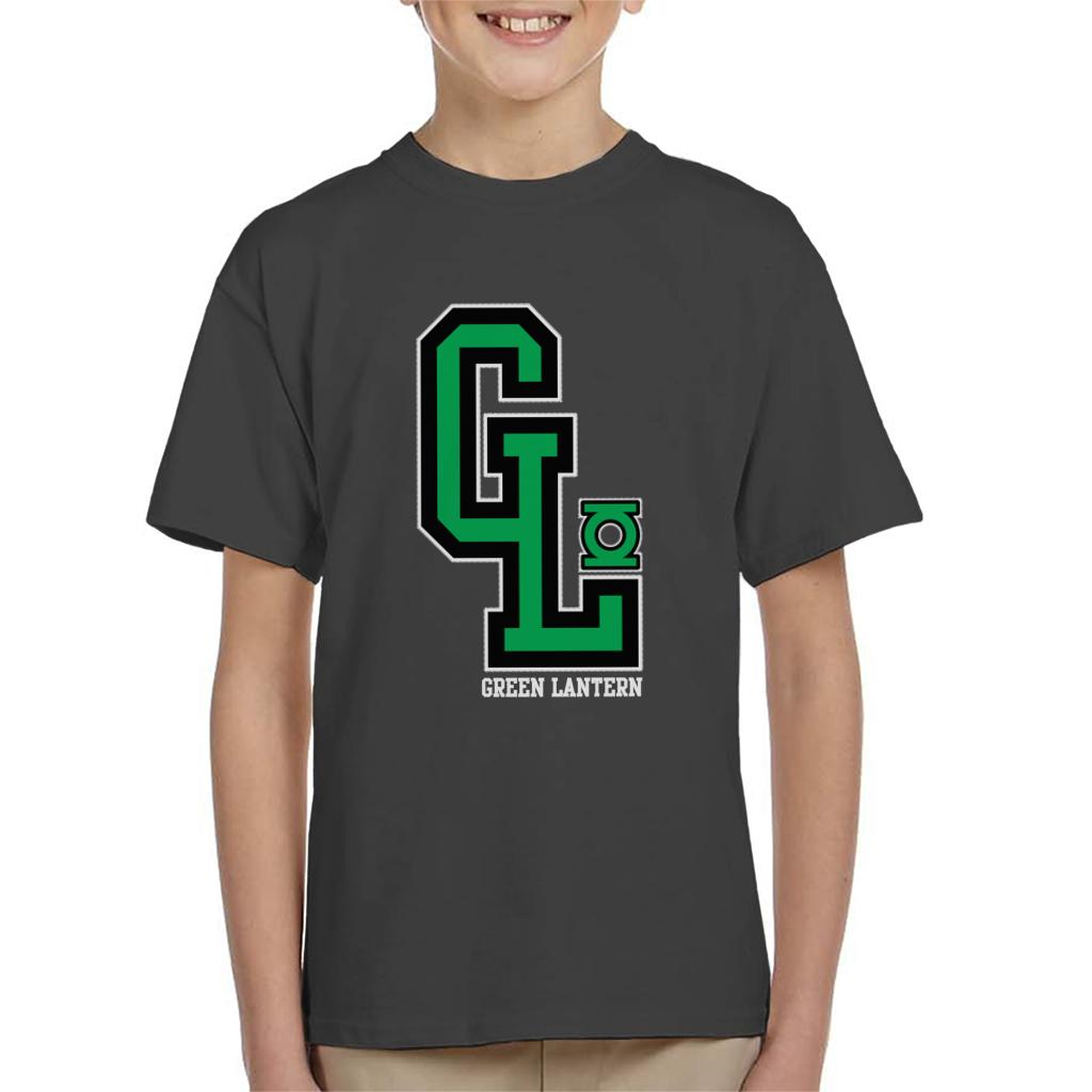 Green Lantern GL College Sports Initials Kid's T-Shirt-ALL + EVERY