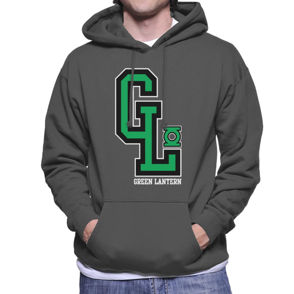 Green Lantern GL College Sports Initials Men's Hooded Sweatshirt-ALL + EVERY