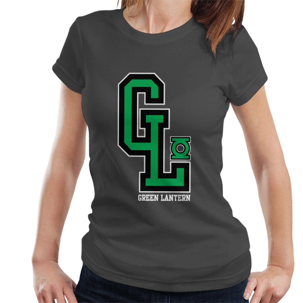 Green Lantern GL College Sports Initials Women's T-Shirt-ALL + EVERY