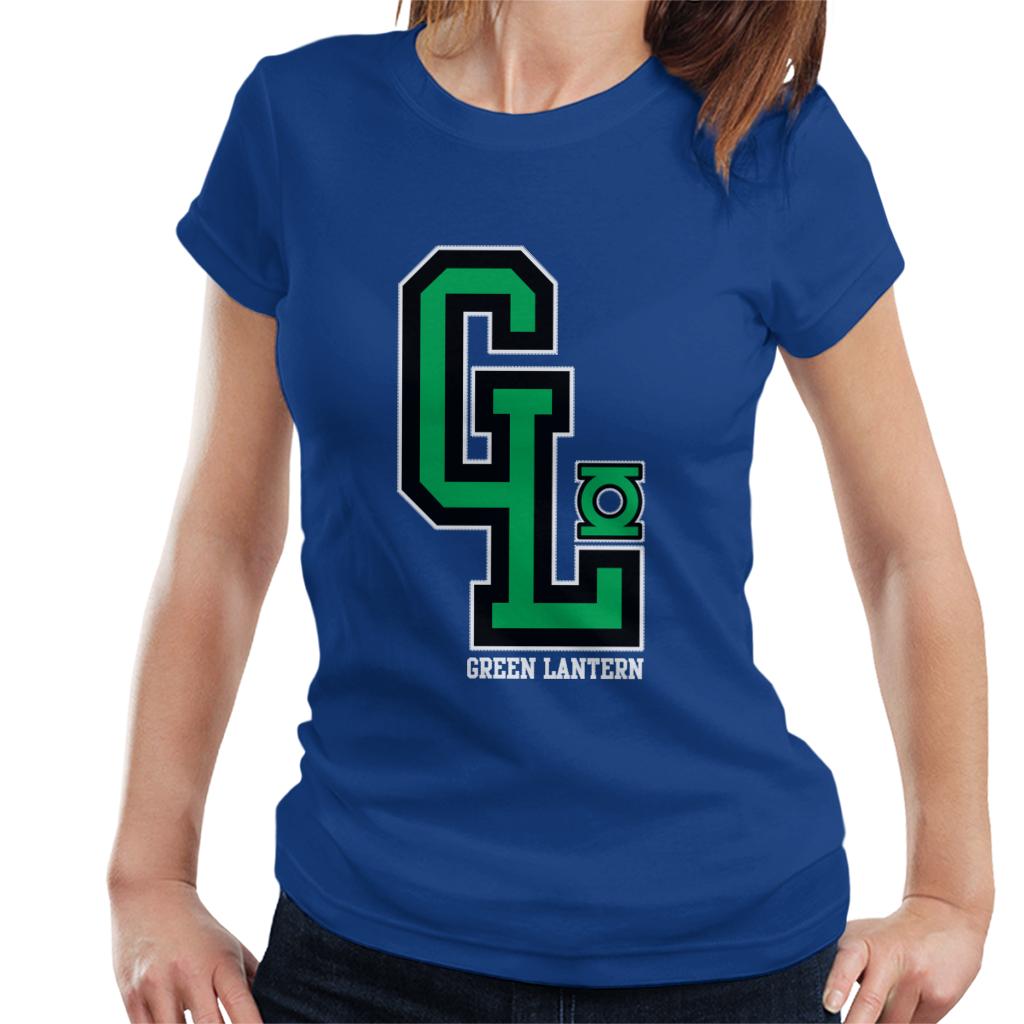 Green Lantern GL College Sports Initials Women's T-Shirt-ALL + EVERY