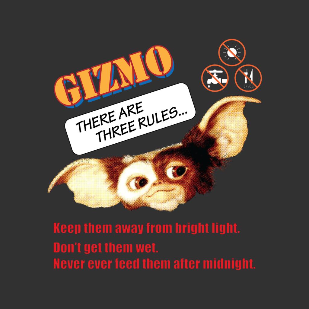 Gremlins Gizmo There Are Three Rules Men's T-Shirt-ALL + EVERY