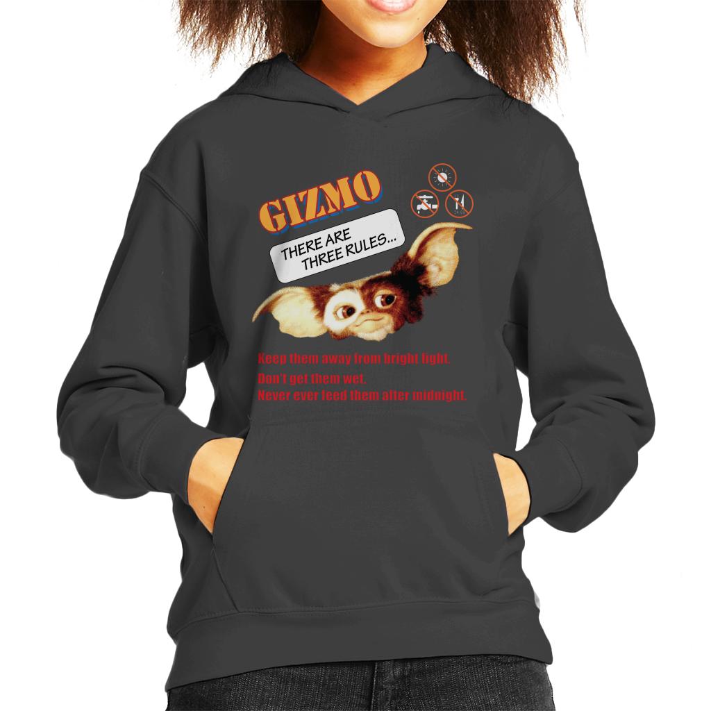 Gremlins Gizmo There Are Three Rules Kid's Hooded Sweatshirt-ALL + EVERY