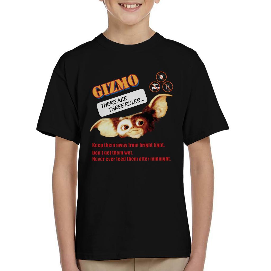 Gremlins Gizmo There Are Three Rules Kid's T-Shirt-ALL + EVERY