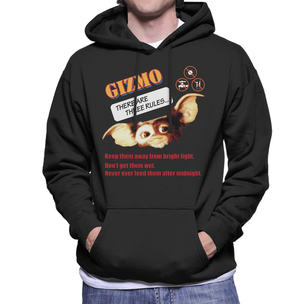 Gremlins Gizmo There Are Three Rules Men's Hooded Sweatshirt-ALL + EVERY