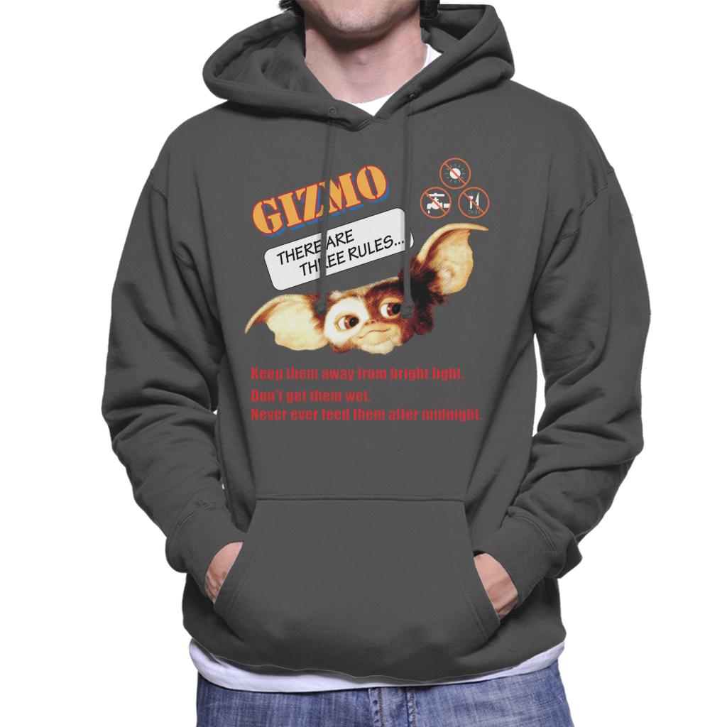 Gremlins Gizmo There Are Three Rules Men's Hooded Sweatshirt-ALL + EVERY