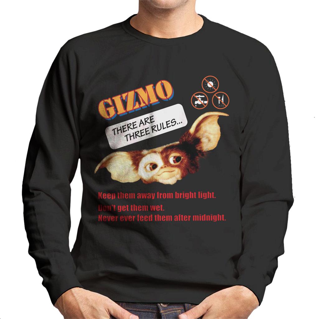 Gremlins Gizmo There Are Three Rules Men's Sweatshirt-ALL + EVERY