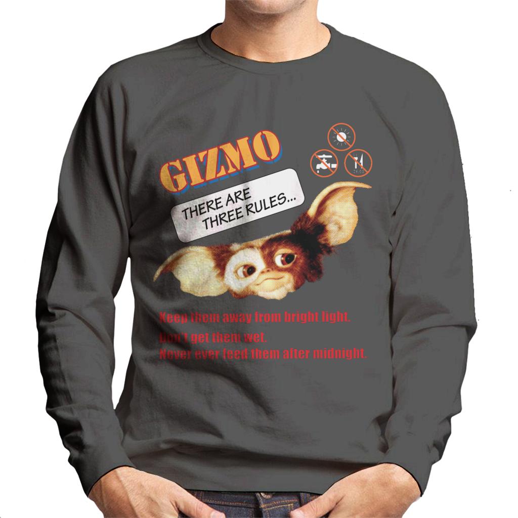 Gremlins Gizmo There Are Three Rules Men's Sweatshirt-ALL + EVERY