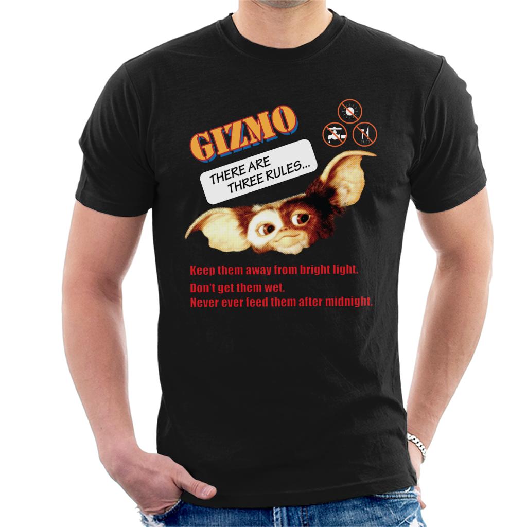 Gremlins Gizmo There Are Three Rules Men's T-Shirt-ALL + EVERY