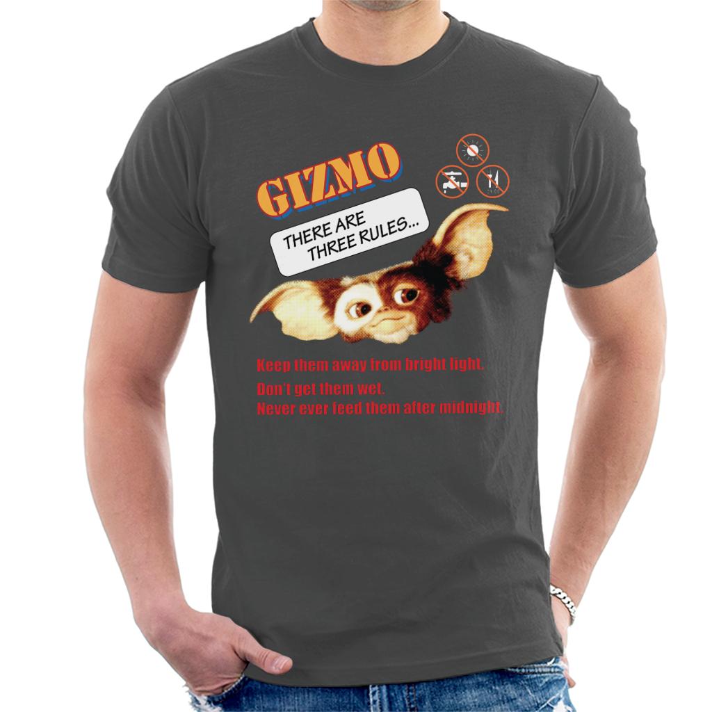 Gremlins Gizmo There Are Three Rules Men's T-Shirt-ALL + EVERY