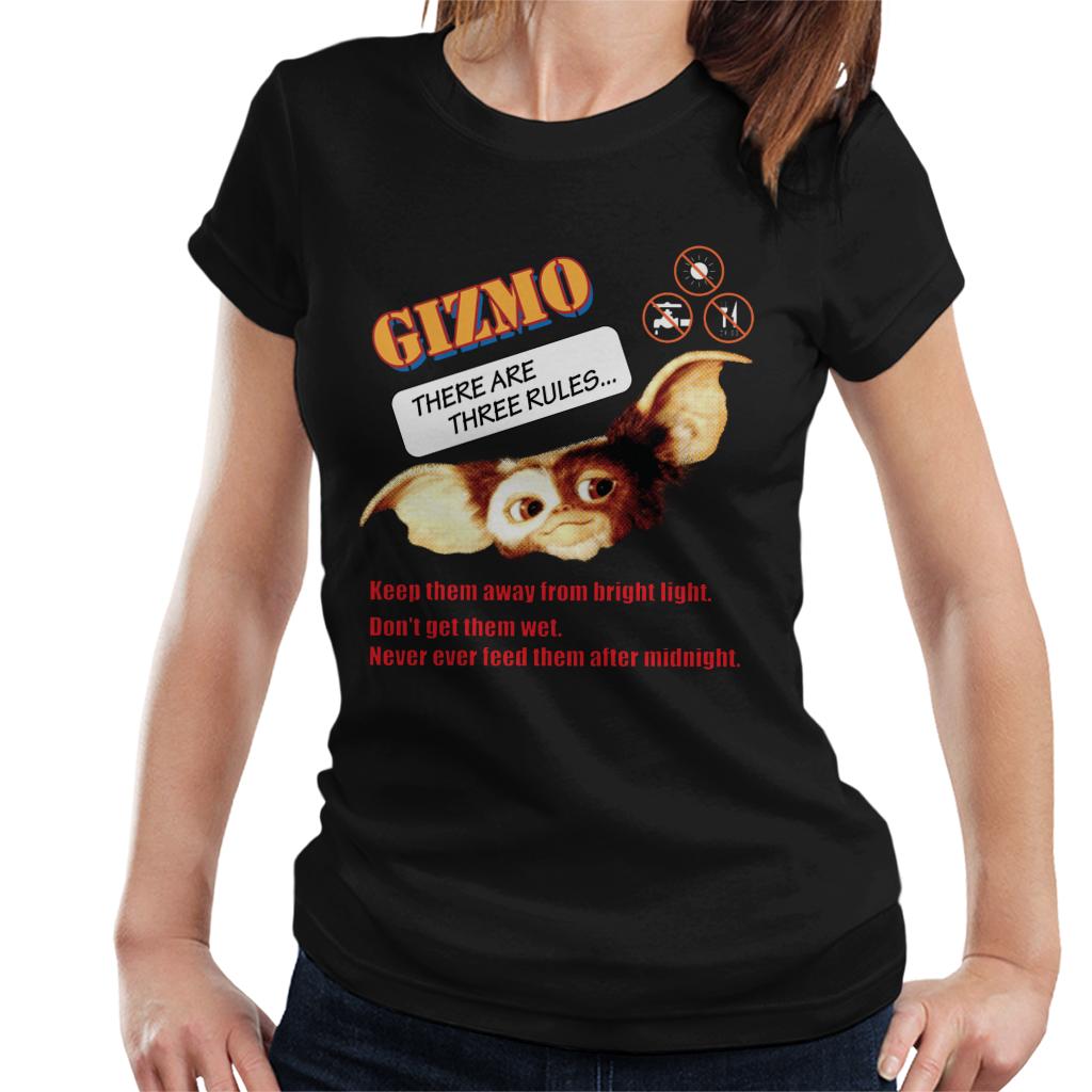 Gremlins Gizmo There Are Three Rules Women's T-Shirt-ALL + EVERY