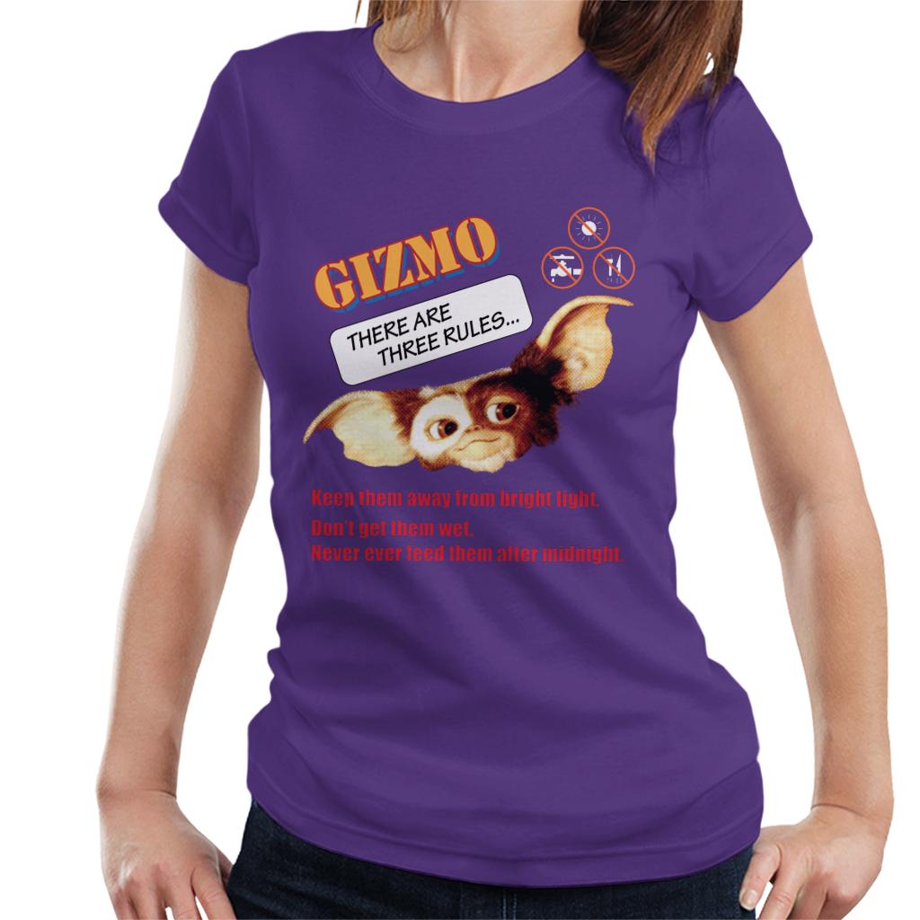 Gremlins Gizmo There Are Three Rules Women's T-Shirt-ALL + EVERY