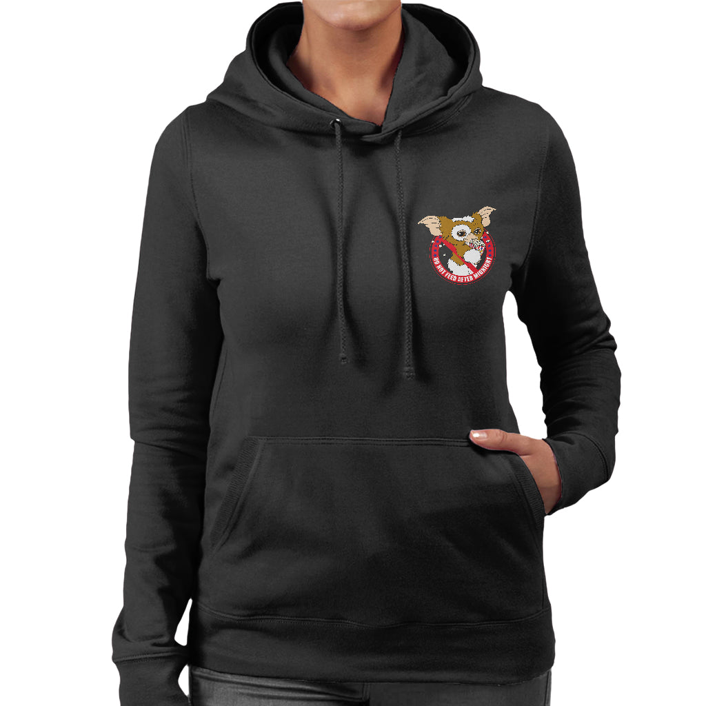 Gremlins Halloween Do Not Feed After Midnight Pocket Print Women's Hooded Sweatshirt-ALL + EVERY