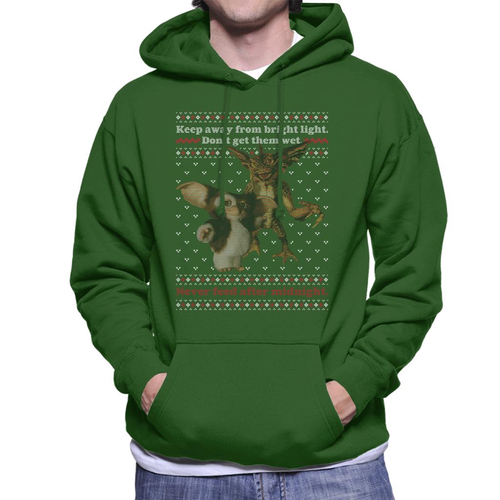 Gremlins Christmas Gizmo And Stripe Never Feed After Midnight Men's Hooded Sweatshirt-ALL + EVERY