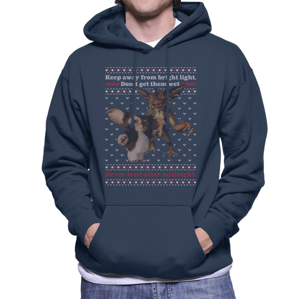 Gremlins Christmas Gizmo And Stripe Never Feed After Midnight Men's Hooded Sweatshirt-ALL + EVERY